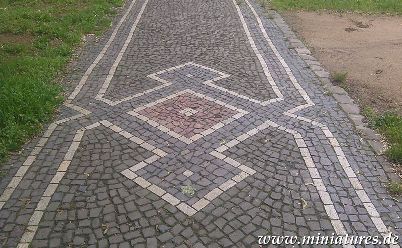 Trottoir im Darmstädter Paulusviertel.