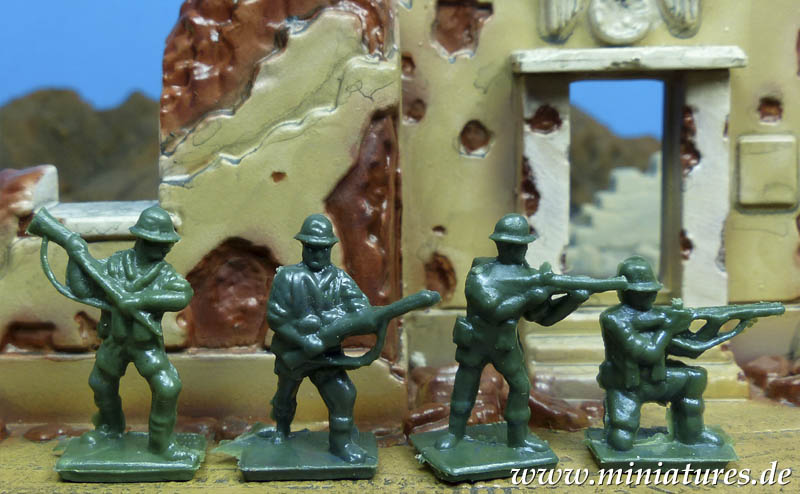 Britische 8. Armee, 1:76 Figuren Airfix-Reproduktionen Made in Hongkong.