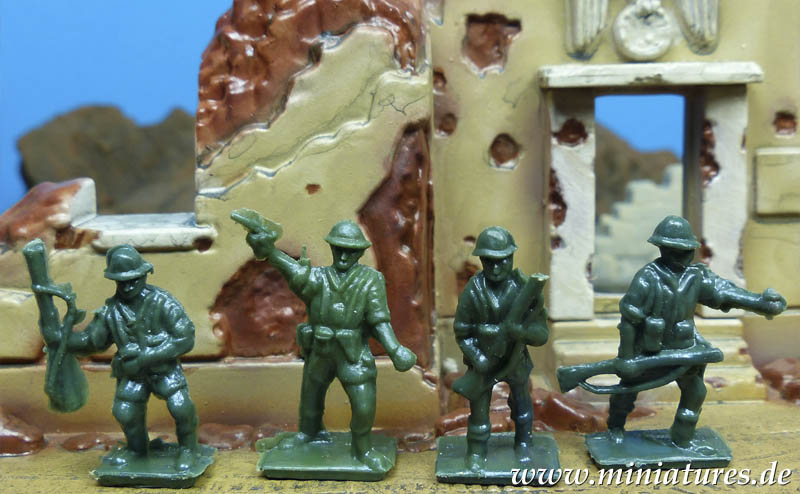 Britische 8. Armee, H0/00 Figuren Airfix-Reproduktionen Made in Hongkong.
