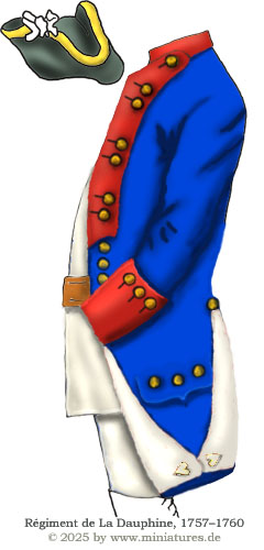 Sächsisches Régiment d’Infanterie de La Dauphine, Siebenjähriger Krieg 1757–1760.