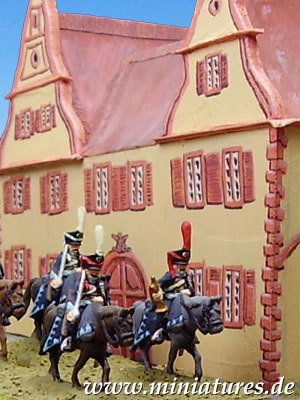 Russisches Husarenregiment Grodno 1812, 15 mm Zinnfiguren von Minifigs.